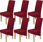 Velvet Large Size Dining Chair Covers Stretch Room (Set of 6)