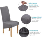 Velvet Large Size Dining Chair Covers Stretch Room (Set of 6)
