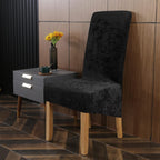 Velvet Large Size Dining Chair Covers Stretch Room (Set of 6)