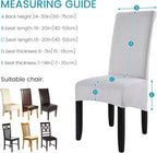 Velvet Large Size Dining Chair Covers Stretch Room (Set of 6)
