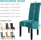 Velvet Large Size Dining Chair Covers Stretch Room (Set of 6)