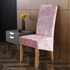 Velvet Large Size Dining Chair Covers Stretch Room (Set of 6)