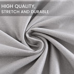 Velvet Large Size Dining Chair Covers Stretch Room (Set of 6)