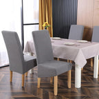 Velvet Large Size Dining Chair Covers Stretch Room (Set of 6)