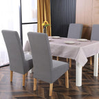 Velvet Large Size Dining Chair Covers Stretch Room (Set of 6)