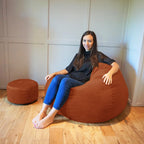 Velvet Slouchbag Bean Bag Luxury Plush Living Room