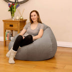 Velvet Slouchbag Bean Bag Luxury Plush Living Room