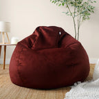Velvet Slouchbag Bean Bag Luxury Plush Living Room