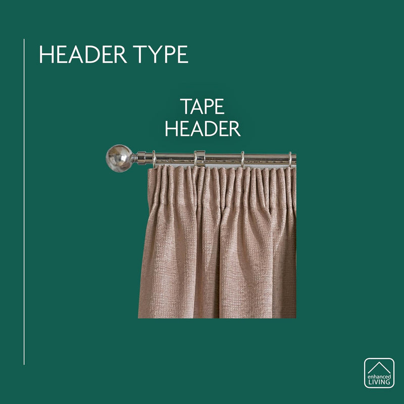 Velvet Thermal 100% Blackout Curtains with Tape Top
