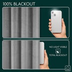 Velvet Thermal 100% Blackout Curtains with Tape Top