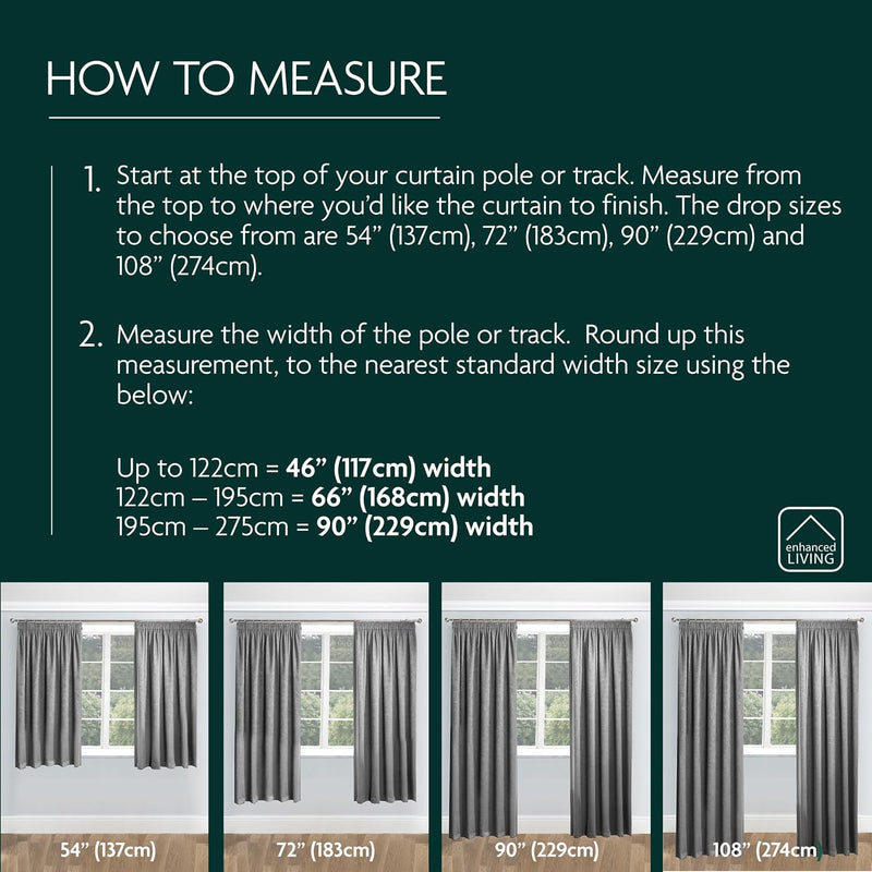 Velvet Thermal 100% Blackout Curtains with Tape Top