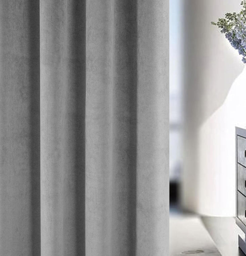 Velvet Thermal 100% Blackout Curtains with Tape Top