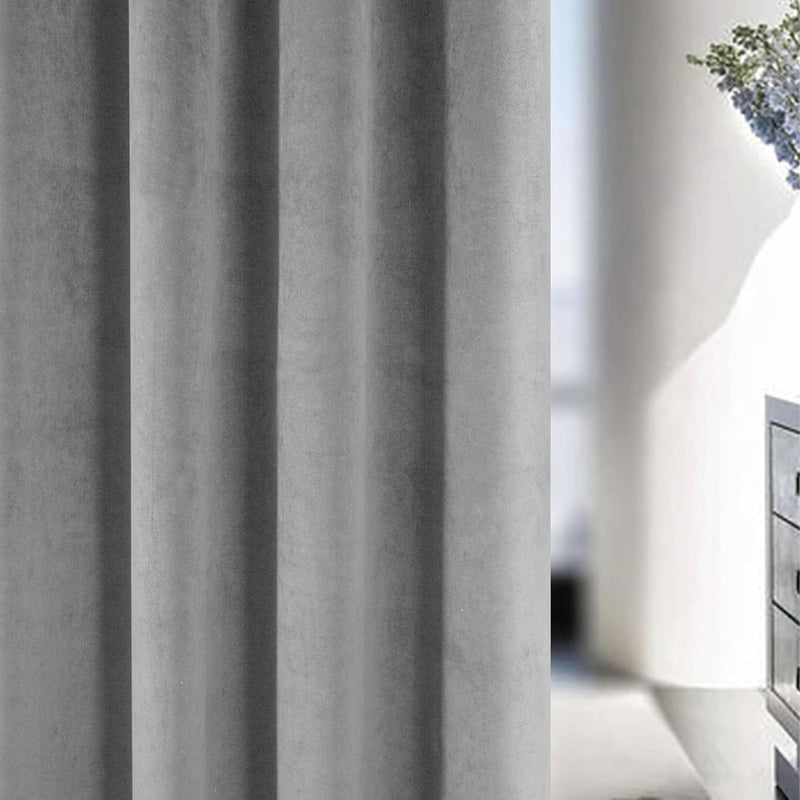Velvet Thermal 100% Blackout Curtains with Tape Top