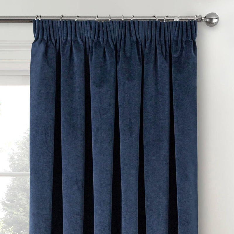 Velvet Thermal 100% Blackout Curtains with Tape Top