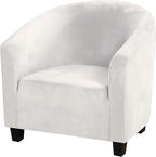 Velvet Tub Chair Slipcover High Stretch Club Covers