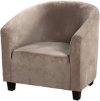 Velvet Tub Chair Slipcover High Stretch Club Covers