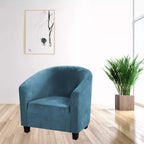 Velvet Tub Chair Slipcover High Stretch Club Covers