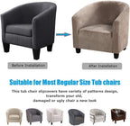 Velvet Tub Chair Slipcover High Stretch Club Covers