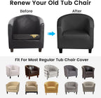 Velvet Tub Chair Slipcover High Stretch Club Covers