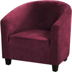 Velvet Tub Chair Slipcover High Stretch Club Covers