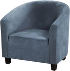 Velvet Tub Chair Slipcover High Stretch Club Covers