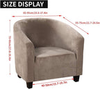 Velvet Tub Chair Slipcover High Stretch Club Covers