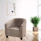Velvet Tub Chair Slipcover High Stretch Club Covers