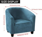 Velvet Tub Chair Slipcover High Stretch Club Covers