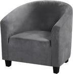 Velvet Tub Chair Slipcover High Stretch Club Covers