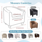 Velvet Tub Chair Slipcover High Stretch Club Covers