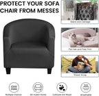 Velvet Tub Chair Slipcover High Stretch Club Covers