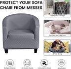Velvet Tub Chair Slipcover High Stretch Club Covers