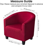 Velvet Tub Chair Slipcover High Stretch Club Covers