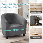 Velvet Tub Chair Slipcover High Stretch Club Covers