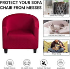 Velvet Tub Chair Slipcover High Stretch Club Covers