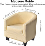 Velvet Tub Chair Slipcover High Stretch Club Covers