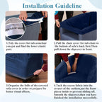 Velvet Tub Chair Slipcover High Stretch Club Covers