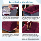 Velvet Tub Chair Slipcover High Stretch Club Covers