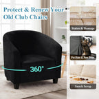 Velvet Tub Chair Slipcover High Stretch Club Covers