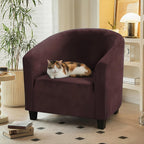 Velvet Tub Chair Slipcover High Stretch Club Covers