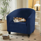 Velvet Tub Chair Slipcover High Stretch Club Covers