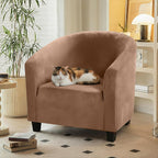 Velvet Tub Chair Slipcover High Stretch Club Covers