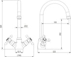 Venetian Mono Kitchen Sink Mixer Tap with Finish