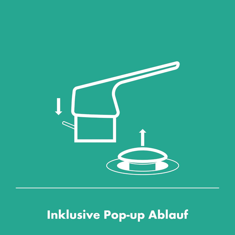 Vernis Blend Basin Mixer Tap 100 with Pop-Up