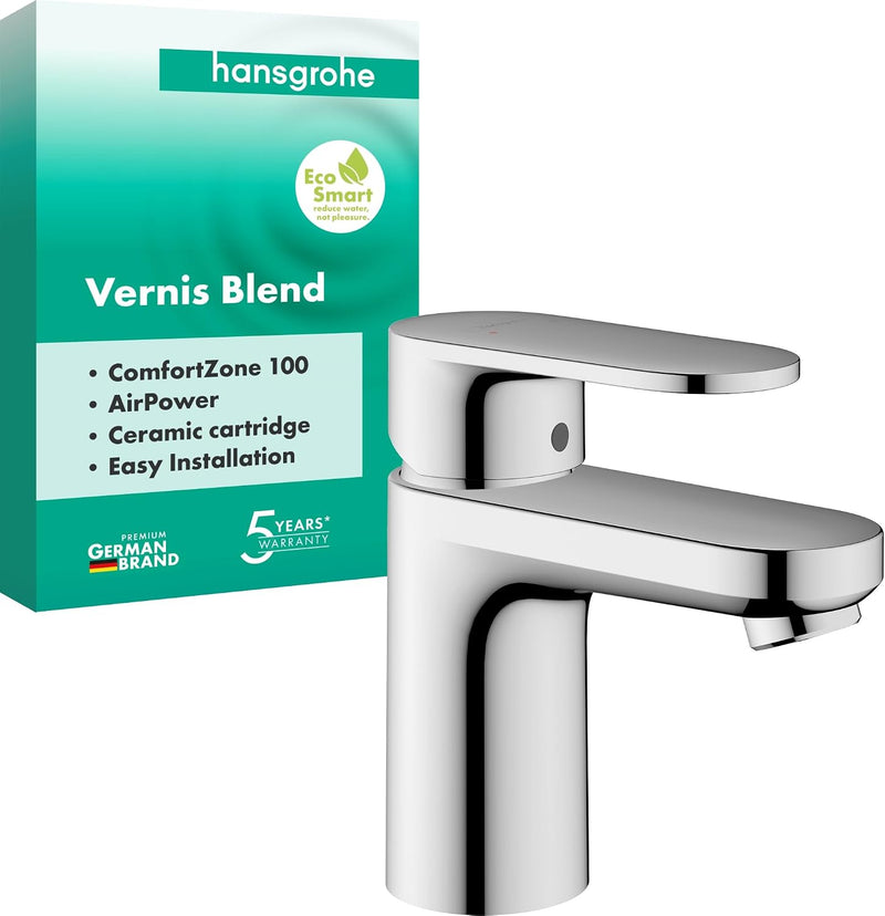 Vernis Blend Basin Mixer Tap 100 with Pop-Up