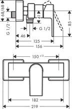 Vernis Shape Single Lever Bath Mixer for Exposed