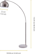 Versanora Arquer 173CM Arc Floor Lamp for Living