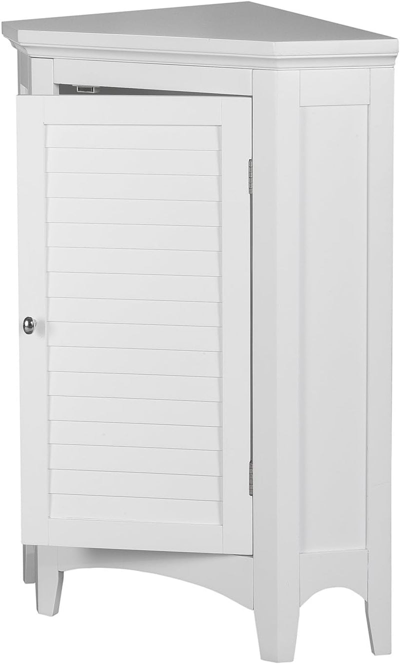 Versanora Glancy Freestanding Corner Floor Cabinet with Faux