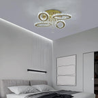 Modern Crystal Chandelier LED 3-Oval Flush Mount Ceiling