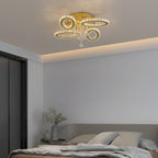 Modern Crystal Chandelier LED 3-Oval Flush Mount Ceiling